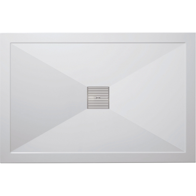Crosswater Showertray douchebak 120x90x2.5cm rechthoek wit SL0R91200