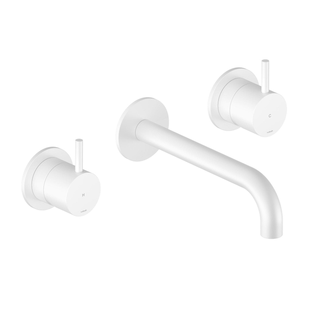 Hotbath COBBER Afbouwdeel tbv Inbouw wastafelkraan 18cm uitloop WH Mat wit CB105TEXT18WH