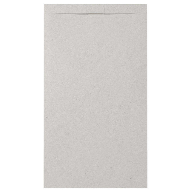 Zenon Essenza Minimal douchevloer - 100x80cm - antislip - antibacterieel - mineraalmarmer - rechthoek - Vertigo light (grijs) 400000000000044973