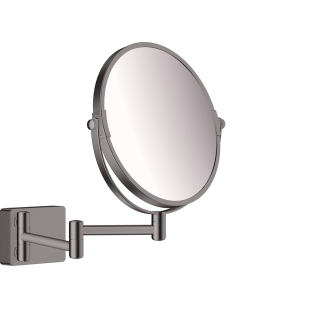 Hansgrohe Addstoris make-up spiegel 3x vergroting brushed black chroom 41791340