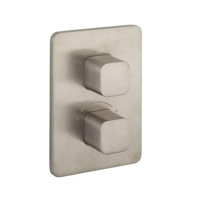 Crosswater Atoll Thermostatische Crossbox - inbouw - met afbouwdeel - 2 functies - RVS geborsteld ATCB1500LBPV/CROSSBOX