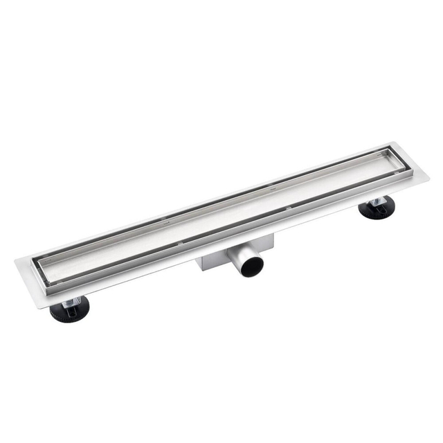 Saniclass 2.0 douchegoot 60cm met tegelrooster met vloerflens RVS YZ-A60-Basic-drain