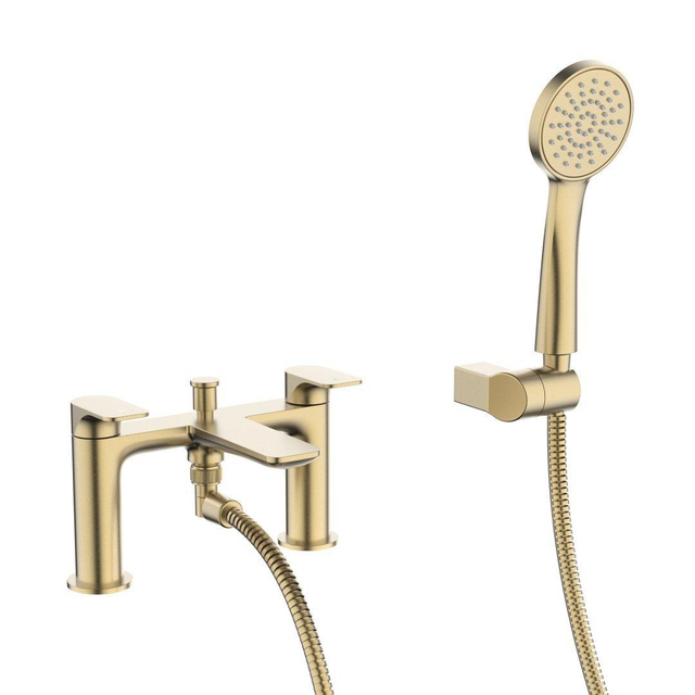 Crosswater Fuse Badkraan - handdoucheset - geborsteld messing -licht beschadigd- OUTLET UDEN FS422DF