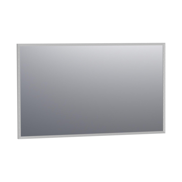 Brauer Onyx spiegel - 120x70cm - rechthoekig - aluminium-kleurig geborsteld frame SP-ON120RHA