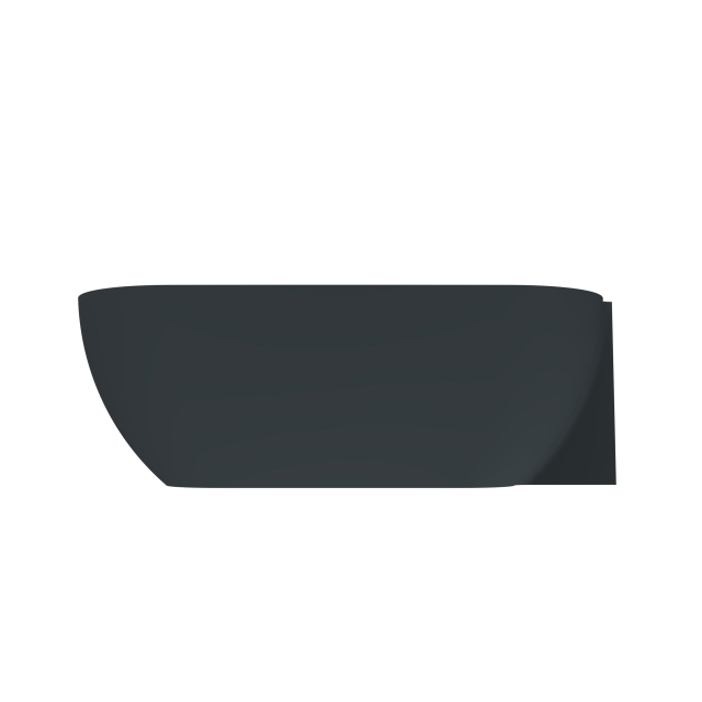 Goedkoopste Arcqua Havana Halfvrijstaand Bad - 170x80cm - rechts - mat antraciet BAD463504