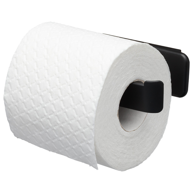 Tiger Tess Toiletrolhouder - zonder klep - zelfklevend/boren - zwart 1329020746
