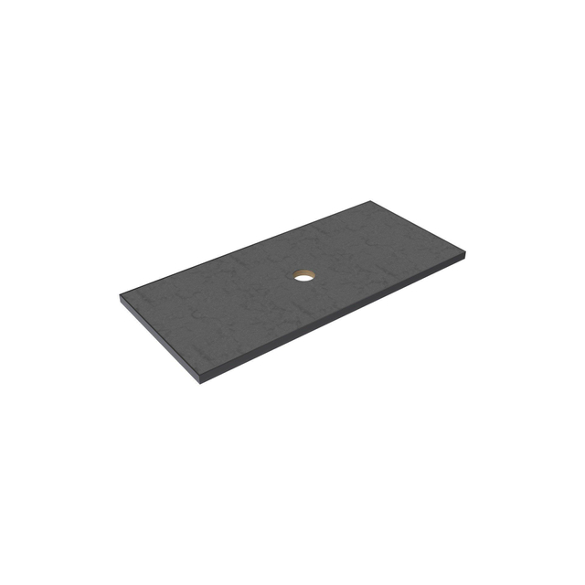 Thebalux Type wastafelblad 100x46cm frame mat zwart Keramiek Dark Grey 2TY100076D