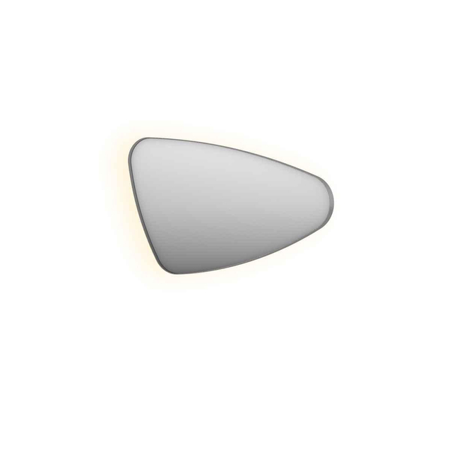 INK SP23 Spiegel - 100x4x60cm - LED onder en boven colour changing - dimbaar - organisch - in stalen kader - rechts aluminium rvs geborsteld 8409218