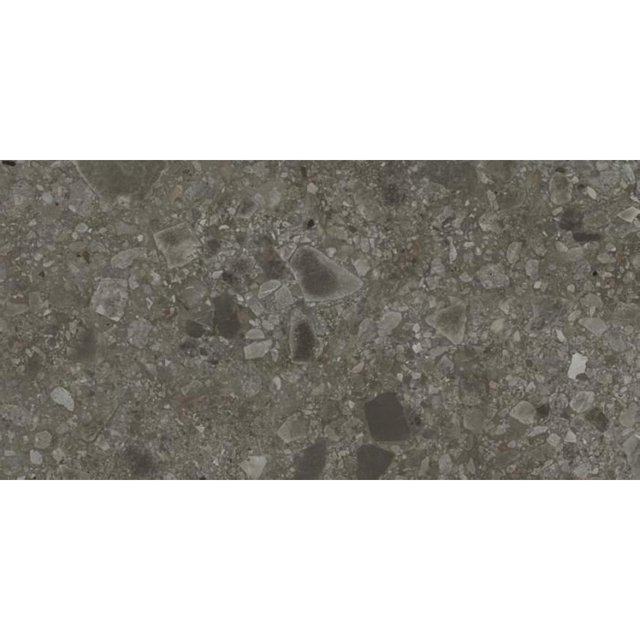 Baldocer Ceramica Nover wand- en vloertegel - 80x40cm - 9.5mm - Rechthoek - gerectificeerd - Terrazzo - Zwart mat SW07311816-1