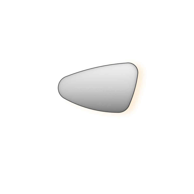 INK SP23 Spiegel - 80x4x50cm - LED onder en boven colour changing - dimbaar - organisch - in stalen kader - links aluminium zwart mat 8409355