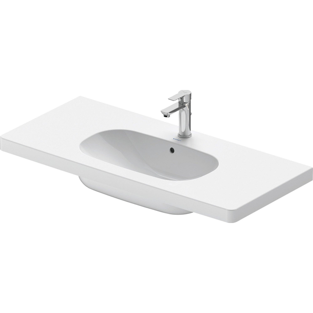 Duravit D code meubelwastafel 105x48 cm 1 kraangat met overloop wit OUTLETSTORE 03421000002
