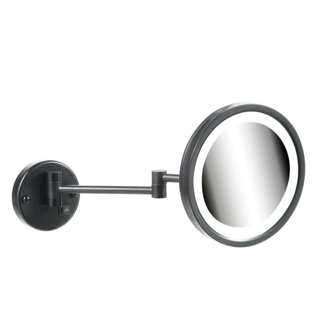 Geesa Mirror Scheerspiegel LED-verlichting 2-armig 3x vergrotend ø 215 mm Zwart 91109306