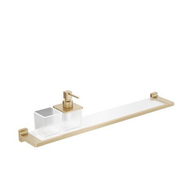 Crosswater Rotar Planchet - 60cm - zeepdispenser - beker - geborsteld messing RT001F