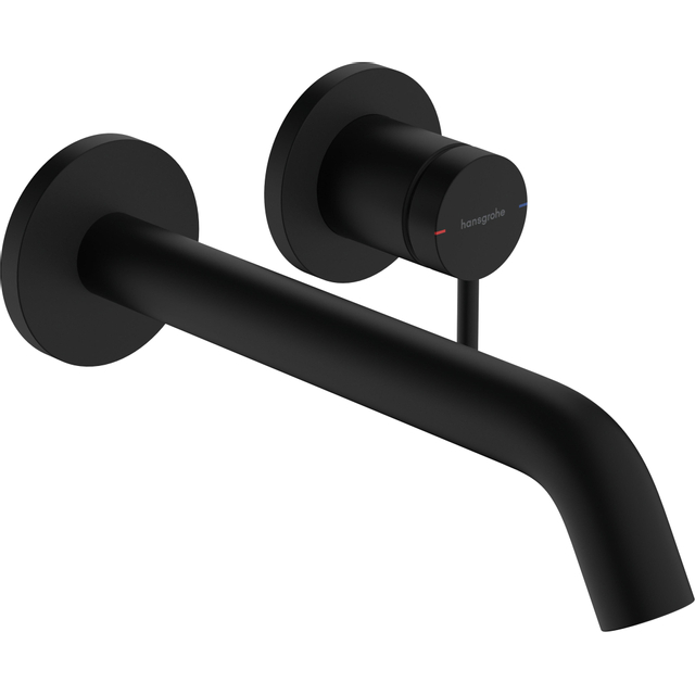 Hansgrohe Tecturis S Wastafelkraan Inbouw - mengkraan - rond - eengreeps - 22.5cm uitloop - mat zwart OUTLETSTORE 73351670