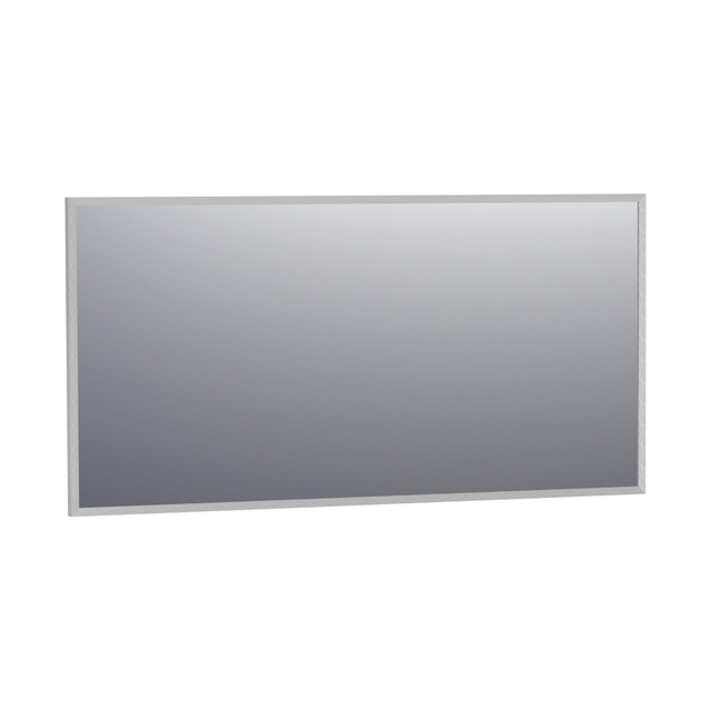 Brauer Onyx spiegel - 140x70cm - rechthoekig - aluminium-kleurig geborsteld frame SP-ON140RHA