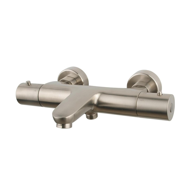 Wiesbaden Caral thermostatische badmengkraan geborsteld staal PVD 29.4931