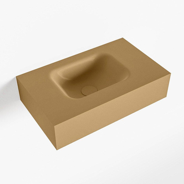 Mondiaz LEX Fontein - 50x30x12cm - wasbak Links - zonder kraangaten - solid surface - Oro F52105Oro