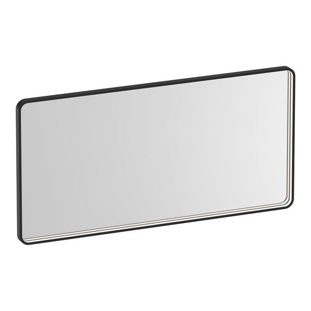 BRAUER Sapphire spiegel 120 rechthoekig afgerond mat zwart frame met directe LED-verlichting met dim- en kleurfunctie en afstandsbediening SP-SA120RAS