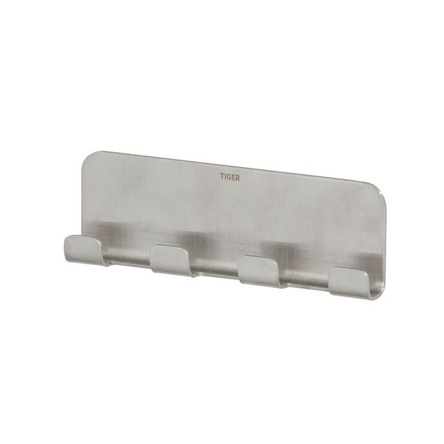 Tiger Colar Handdoekhaak - 4 haken - zelfklevend - geborsteld RVS 1314730946