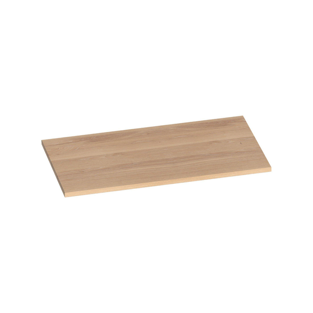 Saniclass Massief eiken wastafelblad 80x46x2cm zonder kraangat Hout Smoked oak i2911SO