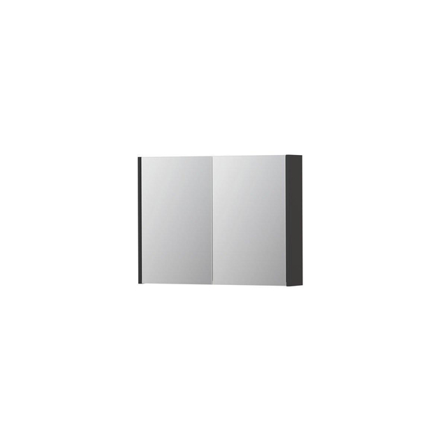 INK SPK1 Spiegelkast 80x14x60cm 2 deuren dubbelzijdige Spiegel schakelaar en stopcontact MDF lak wit