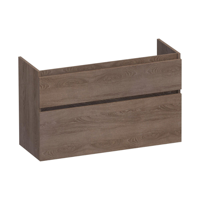 Saniclass Advance Small Wastafelonderkast - 100x39x60cm - 2 softclose greeploze lades - 1 sifonuitsparing - MFC - legno viola OK-AD100SLV