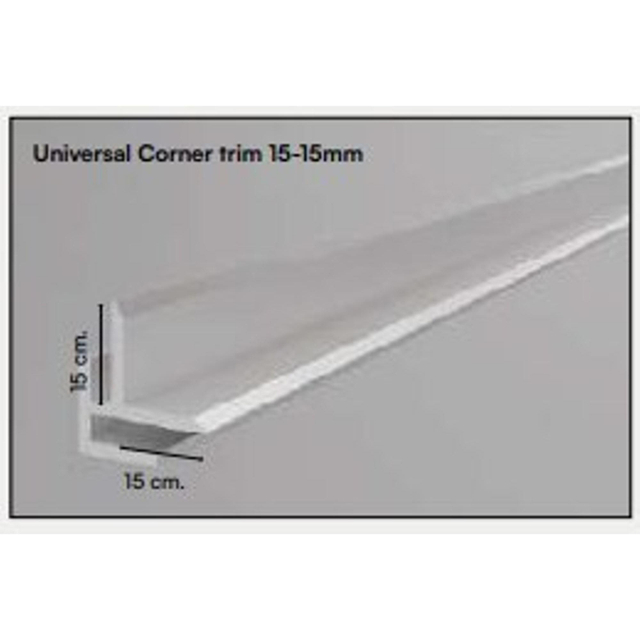 Zenon Essenza Universeel hoekprofiel voor wandpanelen 15-15mm ACPPVC UNIVERSAL CORNER TRIM 15-15MM_Z