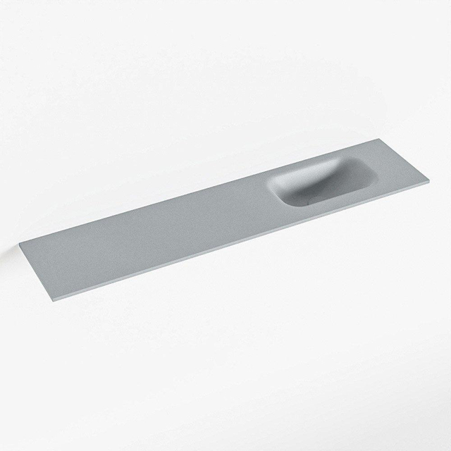 Mondiaz EDEN Fontein - 100x23x0.9cm - wasbak Rechts - zonder kraangaten - voor toiletmeubel - Solid surface - Plata F50121Plata