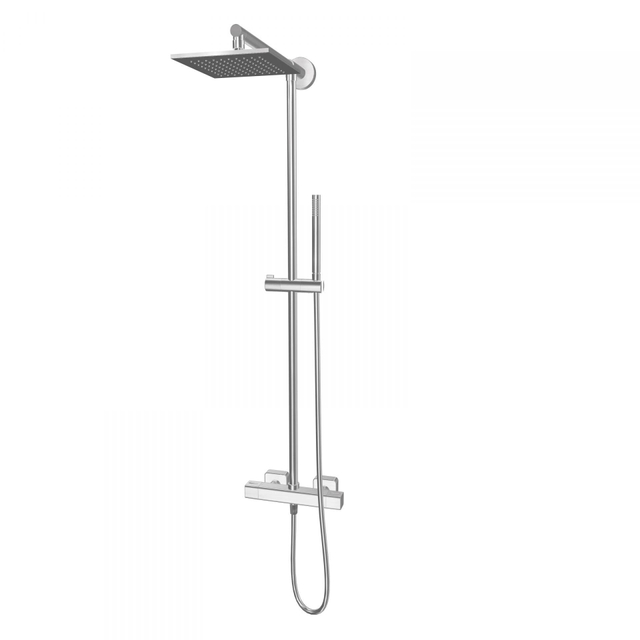 Xenz Aragon regendoucheset 115.8cm opbouw thermostatisch chroom Hoogglans OUTLETSTORE AR5117-51
