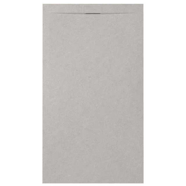 Zenon Essenza Minimal douchevloer - 120x80cm - antislip - antibacterieel - mineraalmarmer - rechthoek - Vertigo pearl (grijs) 400000000000044998