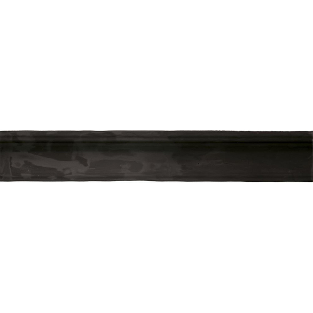 Cifre Ceramica Moldura wandtegel 5x30cm 8mm Rechthoek Black glans (zwart) SW07310862