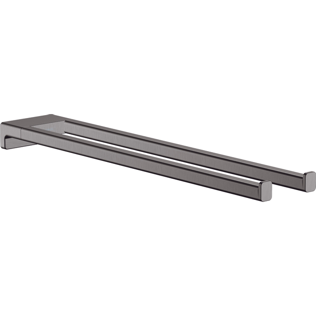 Hansgrohe Addstoris handdoekhouder 2-lids brushed black chroom - zonder bevestigingset - OUTLET UDEN 41770340