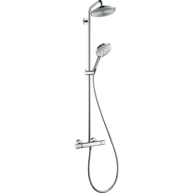 Hansgrohe Raindance Select 240 AIR Showerpipe met douchekraan en EcoSmart hoofddouche met 3jet ecosmart handdouche chroom 27116000