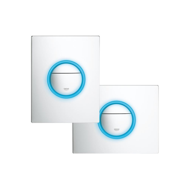 GROHE Nova Cosmopolitan Light wc bedieningsplaat dualflush verticaal horizontaal inclusief led verlichting chroom 38809000