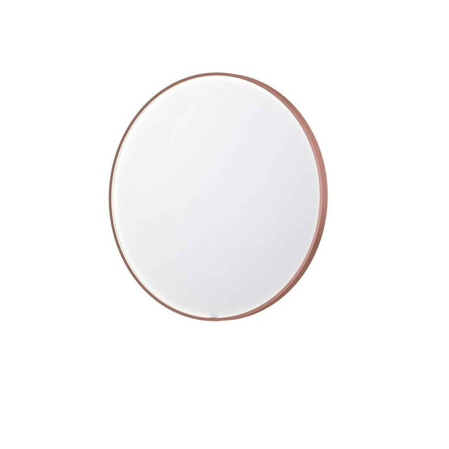 INK SP24 Spiegel - 80x4x80cm - LED onder en boven colour changing - dimbaar - Spiegelverwarming - rond - in stalen kader - aluminium koper geborsteld 8409324