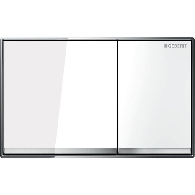 Geberit Omega60 bedieningsplaat - 2-toets spoeling - vierkant - glas wit 115.081.SI.1