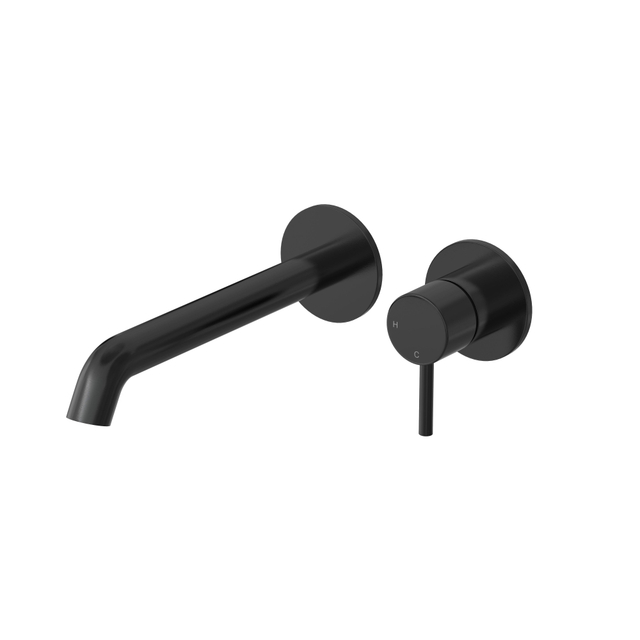 Hotbath BUDDY Afbouwdeel tbv Inbouw Wastafelkraan - 22cm - Geborsteld zwart PVD B105EXT22MBP