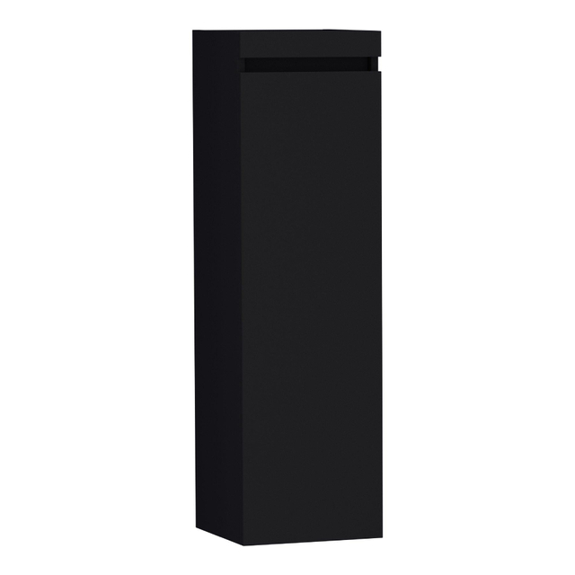 BRAUER Solution Badkamerkast 120x35x35cm 1 greeploze rechtsdraaiende deur MDF mat zwart 7814