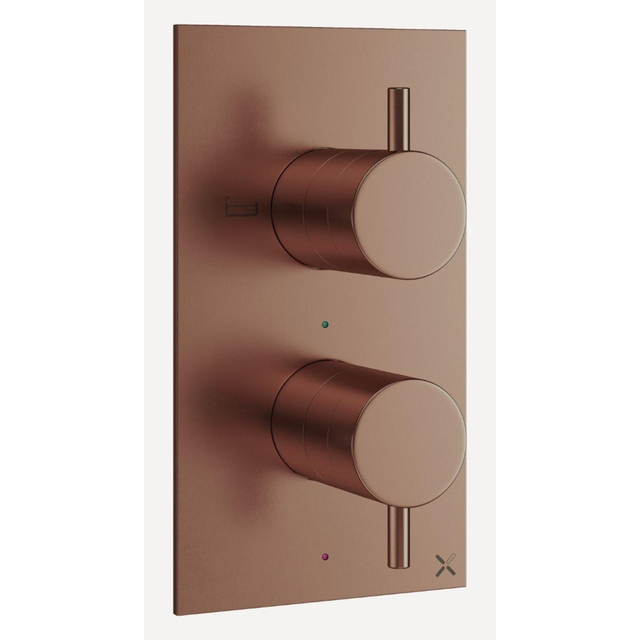 Crosswater MPRO 2 Badkraan - inbouw - verticaal - 2 functies - zonder inbouwdeel - Geborsteld Brons OUTLETSTORE SW928227 / SW385437