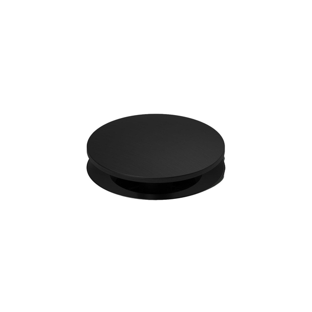 Hotbath Cobber Always Open Plug - met schroef - rond - mat zwart PVD P708MBP