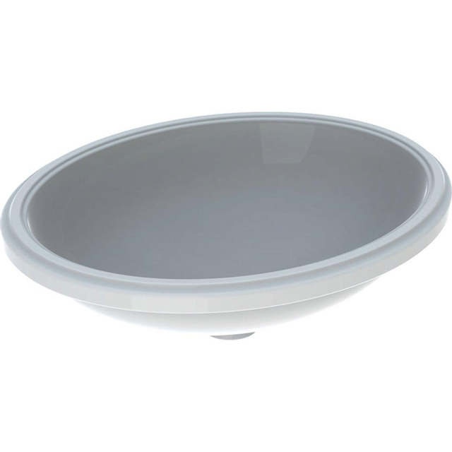 Geberit VariForm onderbouwwastafel ovaal zonder kraangat zonder overloop 56x46x18.1cm wit 500.754.01.2