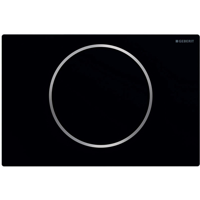 Geberit Sigma10 bedieningplaat met frontbediening voor toilet 24.6x16.4cm zwart mat 115758145