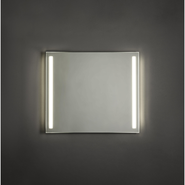 Adema Squared badkamerspiegel 80x70cm met verlichting links en rechts LED met spiegelverwarming en s