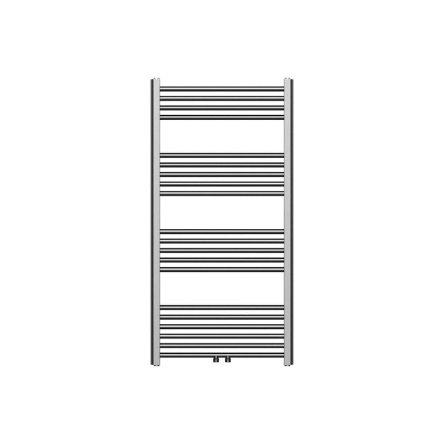 BelradHanddoekradiator - middenaansluiting - 1200X600mm - 414 Watt - GunMetal BWGM1200600