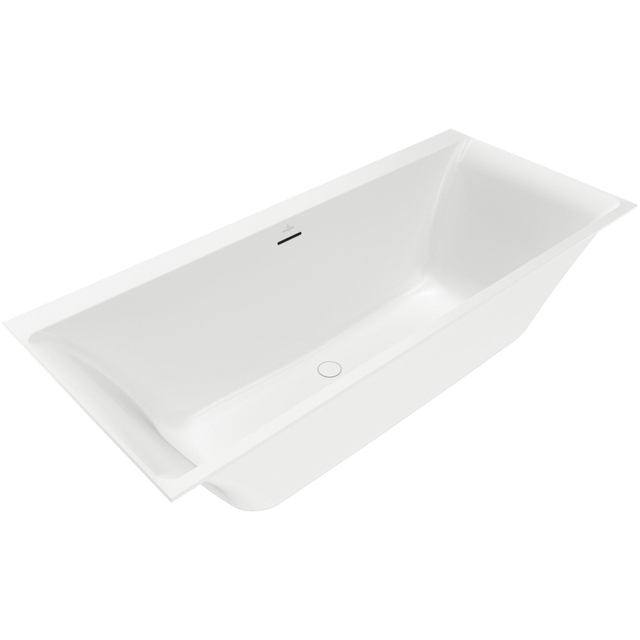 Villeroy & boch Subway 3.0 bad 180x80cm rechthoek ingebouwd vulsysteem stone white ubq180sbw2tdv-rw