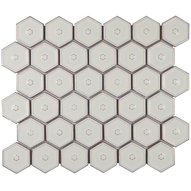 The Mosaic Factory Osiris Hertman Mozaïektegel - 5.1x5.9cm - wand en vloertegel - glans - cafe latte AFH-OH-13200