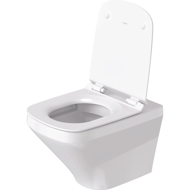 Duravit DuraStyle wandclosetset diepspoel spoelrandloos 37x54cm met softclose closetzitting Wondergliss wit 45510900A11