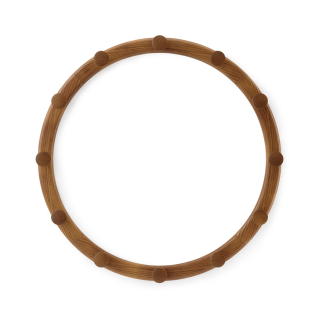 Umbra Slinka handdoekhaakjes 30x5x4cm met 12 haakjes set van 4 Essenhout Licht walnoot 1018115-1055