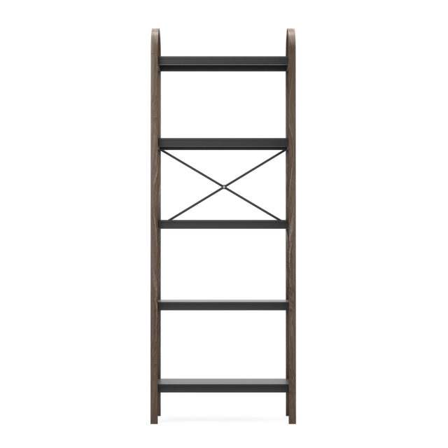 Goedkoopste Umbra Bellwood opbergkast 26x61x170cm 5-laags Essenhout Zwart walnoot 1016840-048