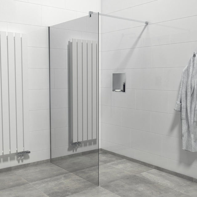 Goedkoopste Saniclass Bellini Inloopdouche - 120x200cm - veiligheidsglas - spiegel buitenzijde - anti kalk - chroom WR120-C M